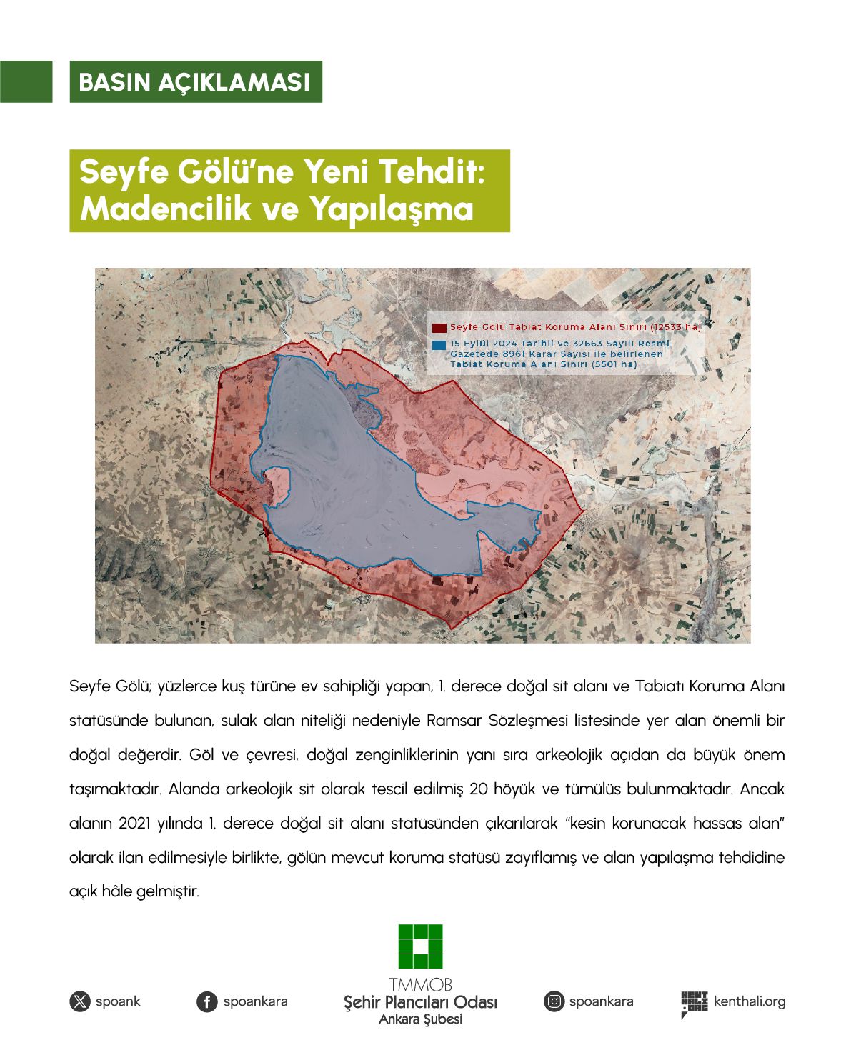 Seyfe Gölü'ne Yeni Tehdit: Madencilik ve Yapılaşma