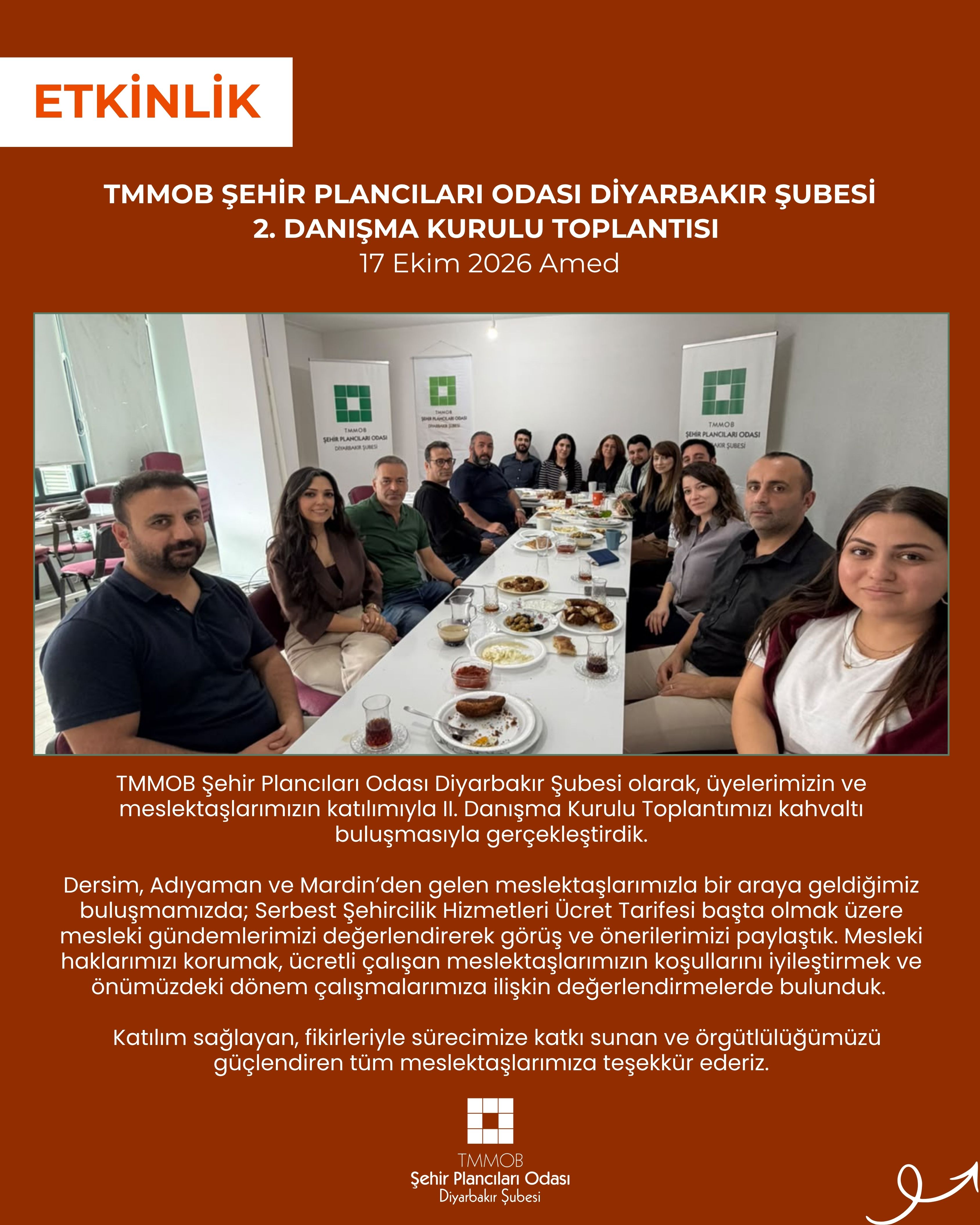 II. DANIŞMA KURULU TOPLANTIMIZI KAHVALTI BULUŞMASIYLA GERÇEKLEŞTİRDİK.
