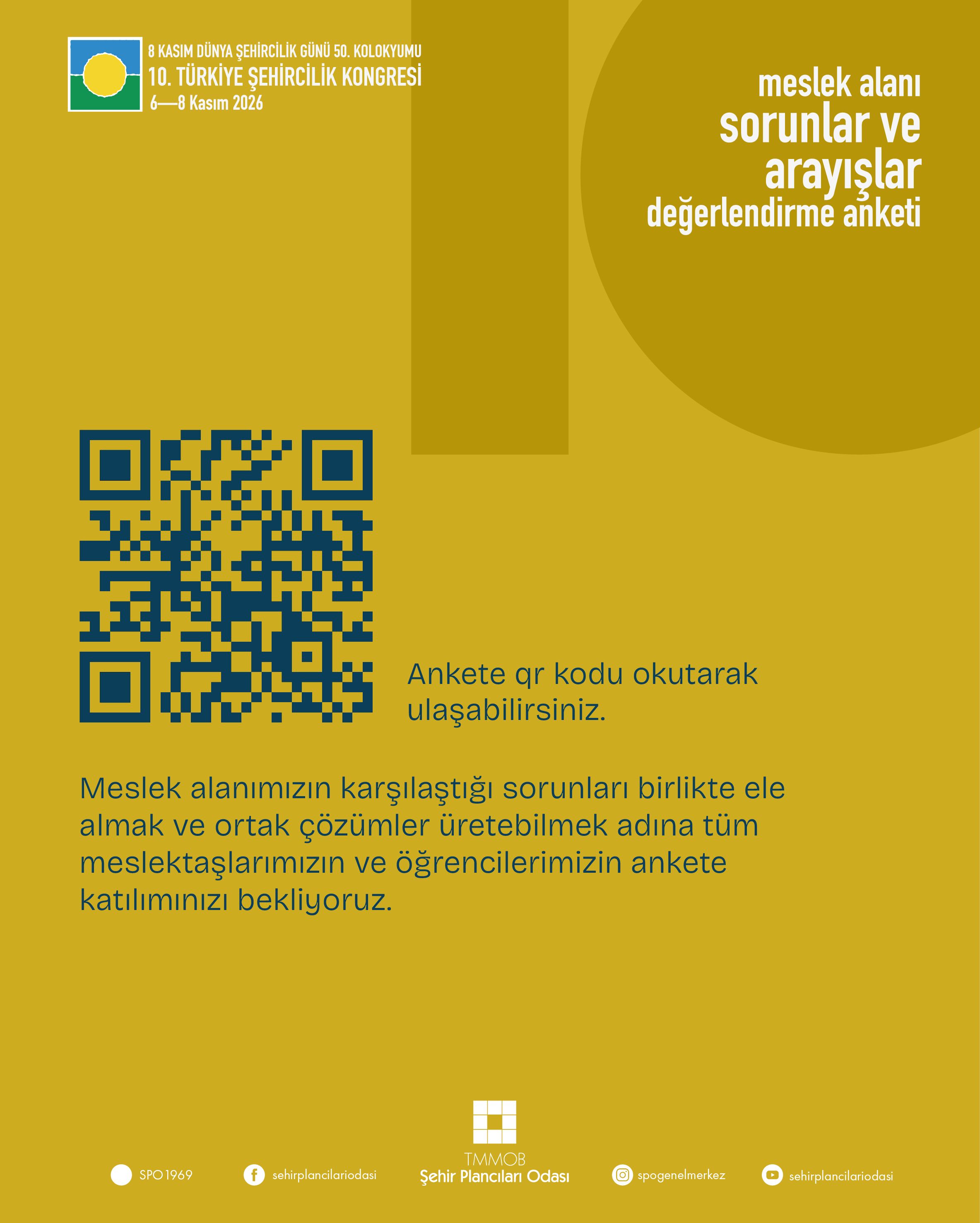 Meslek Alanı Sorunlar ve Arayışlar Değerlendirme Anketi & Meslektaş Forumları