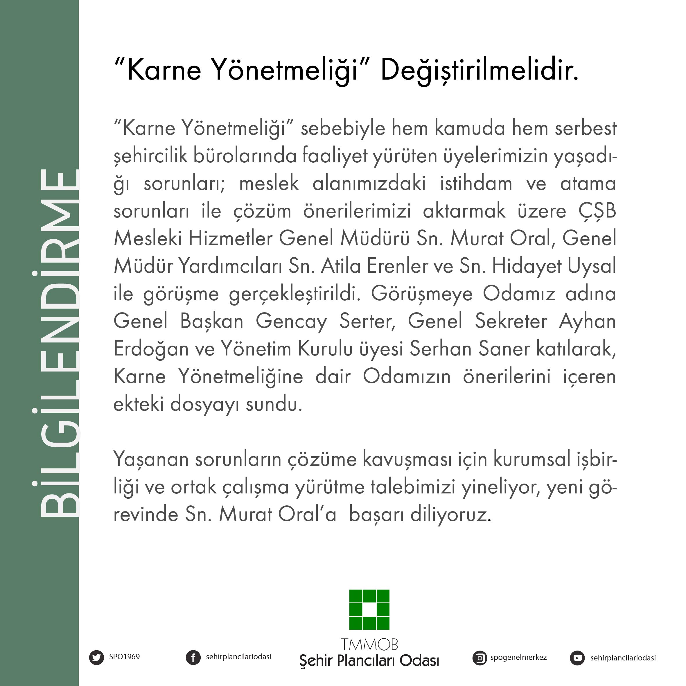 KARNE YÖNETMELİĞİ DEĞİŞTİRİLMELİDİR!