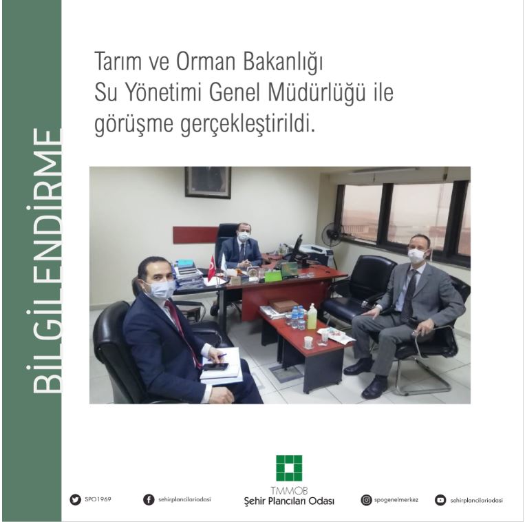 TARIM VE ORMAN BAKANLIĞI, SU YÖNETİMİ GENEL MÜDÜRLÜĞÜ İLE GÖRÜŞME GERÇEKLEŞTİRİLDİ