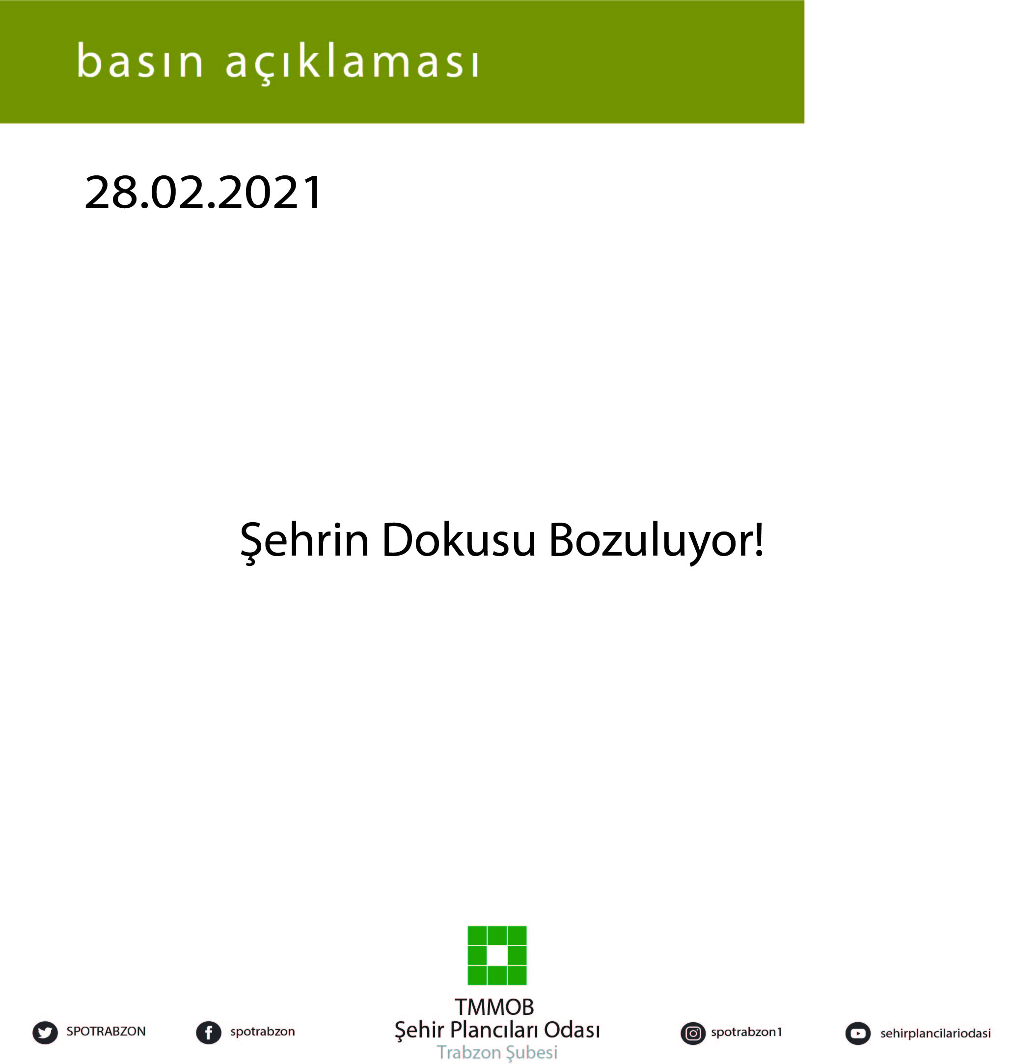 ŞEHRİN DOKUSU  BOZULUYOR!