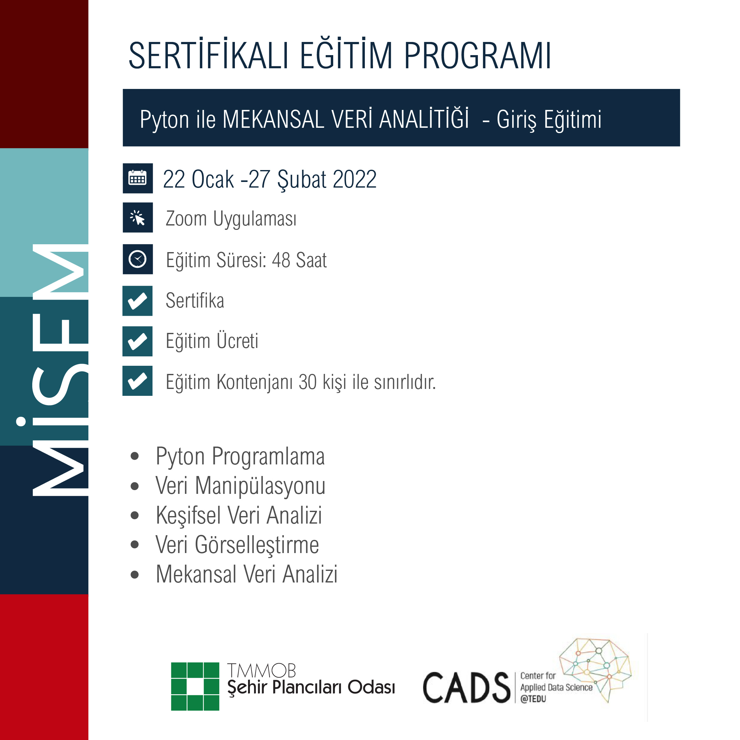 PYTHON İLE MEKANSAL VERİ ANALİTİĞİ GİRİŞ EĞİTİMİ