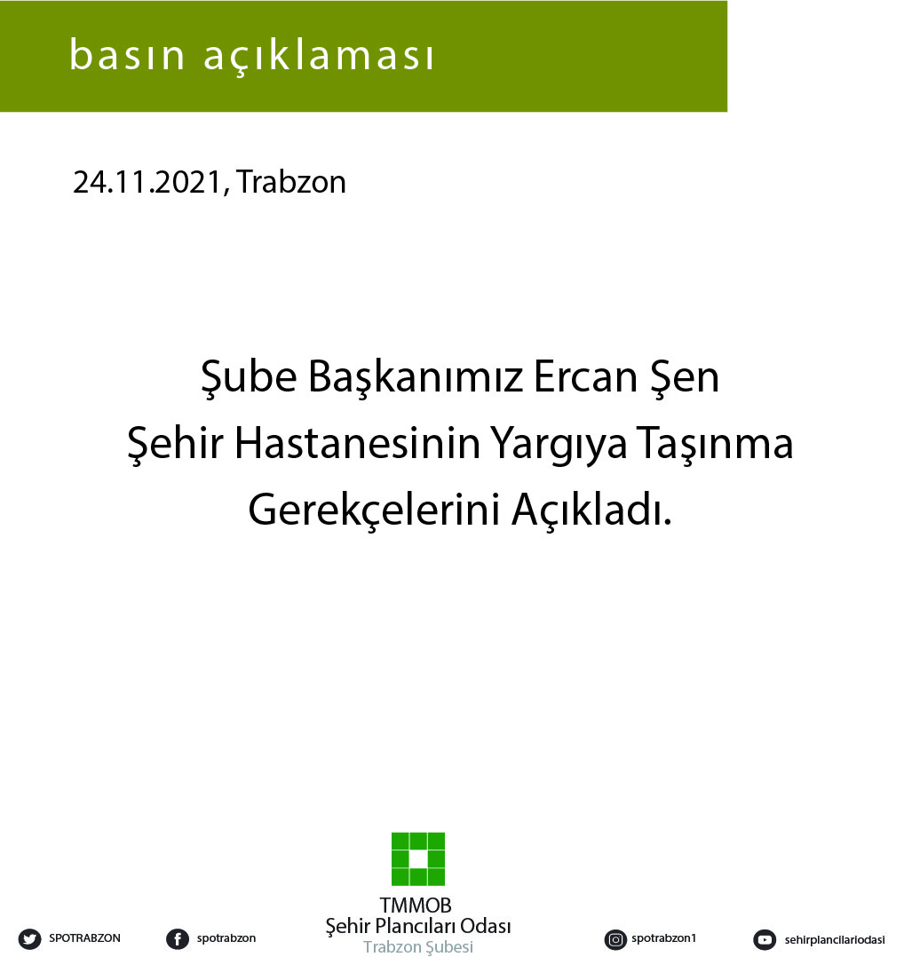 ŞUBE BAŞKANIMIZ ERCAN ŞEN ŞEHİR HASTANESİNİN YARGIYA TAŞINMA GEREKÇELERİNİ AÇIKLADI. 
