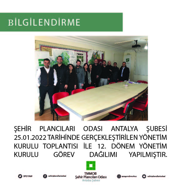 ŞUBEMİZ 12. DÖNEM GÖREV DAĞILIMI