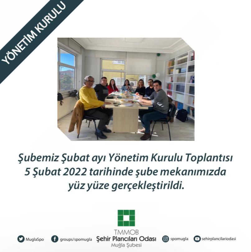 ŞUBAT AYI YÖNETİM KURULU TOPLANTISI GERÇEKLEŞTİRİLDİ.