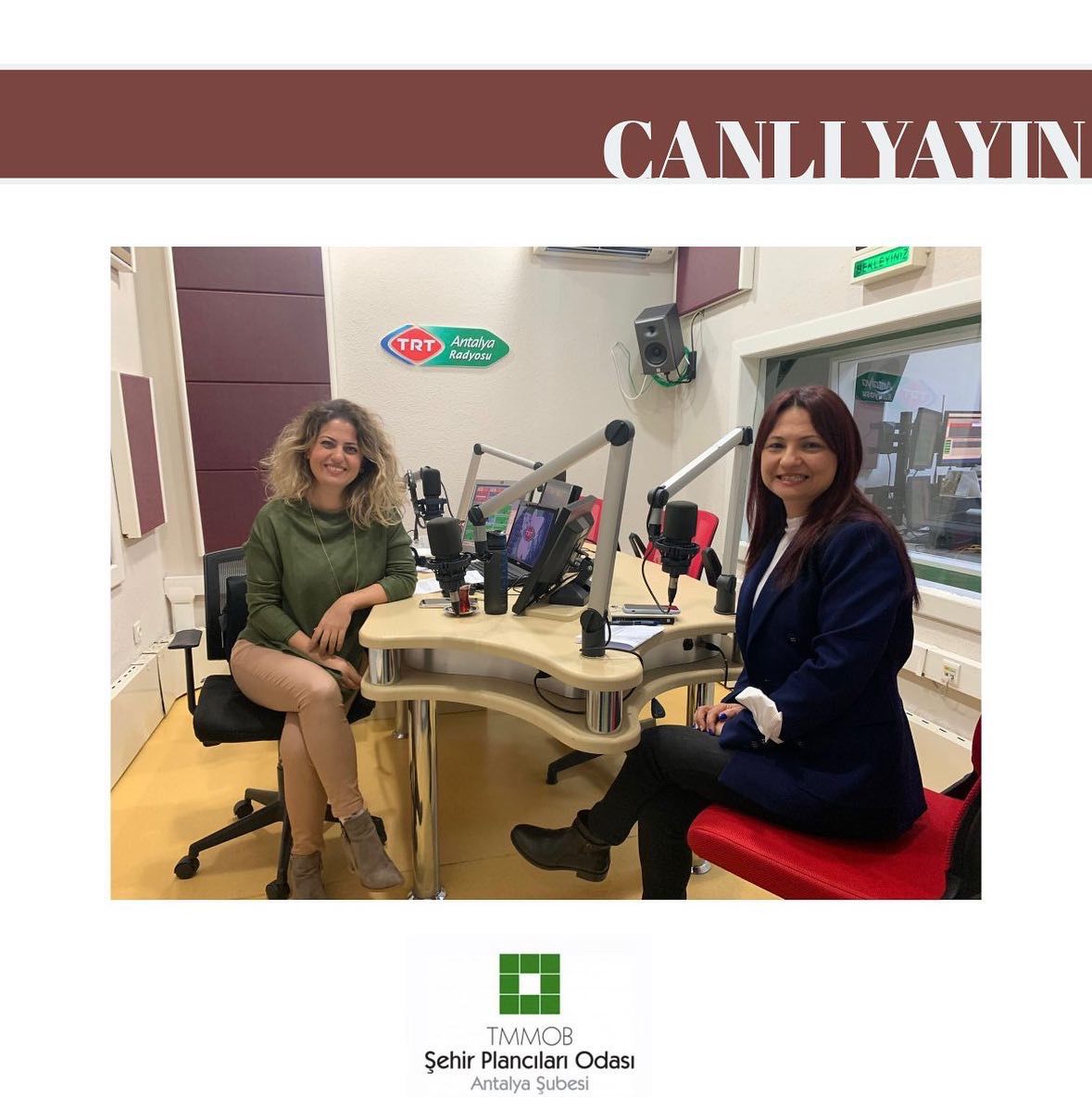 ŞUBE BAŞKANIMIZ FUNDA YÖRÜK TRT ANTALYA RADYOSU PROGRAMINA CANLI YAYIN KONUĞU OLARAK  KATILMIŞTIR.
