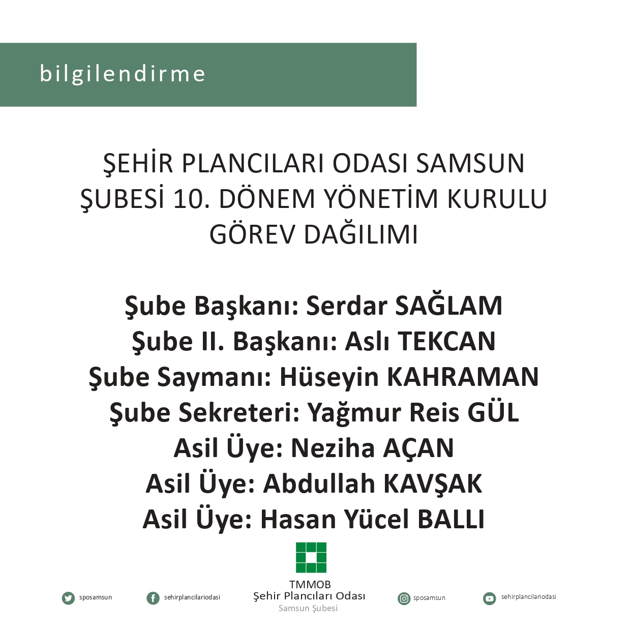10. DÖNEM GÖREV DAĞILIMI BELİRLENDİ !