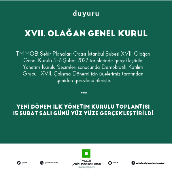 ŞUBEMİZ XVII. OLAĞAN GENEL KURULU VE YÖNETİM KURULU GÖREV DAĞILIMI