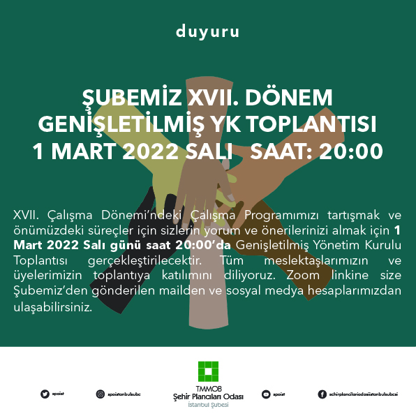 XVII. DÖNEM GENİŞLETİLMİŞ YK TOPLANTISI - 1 MART 2022 SAAT: 20:00
