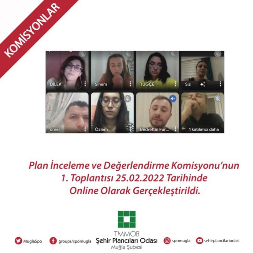 PLAN İNCELEME VE DEĞERLENDİRME KOMİSYONU`NUN TOPLANTISI GERÇEKLEŞTİRİLDİ.