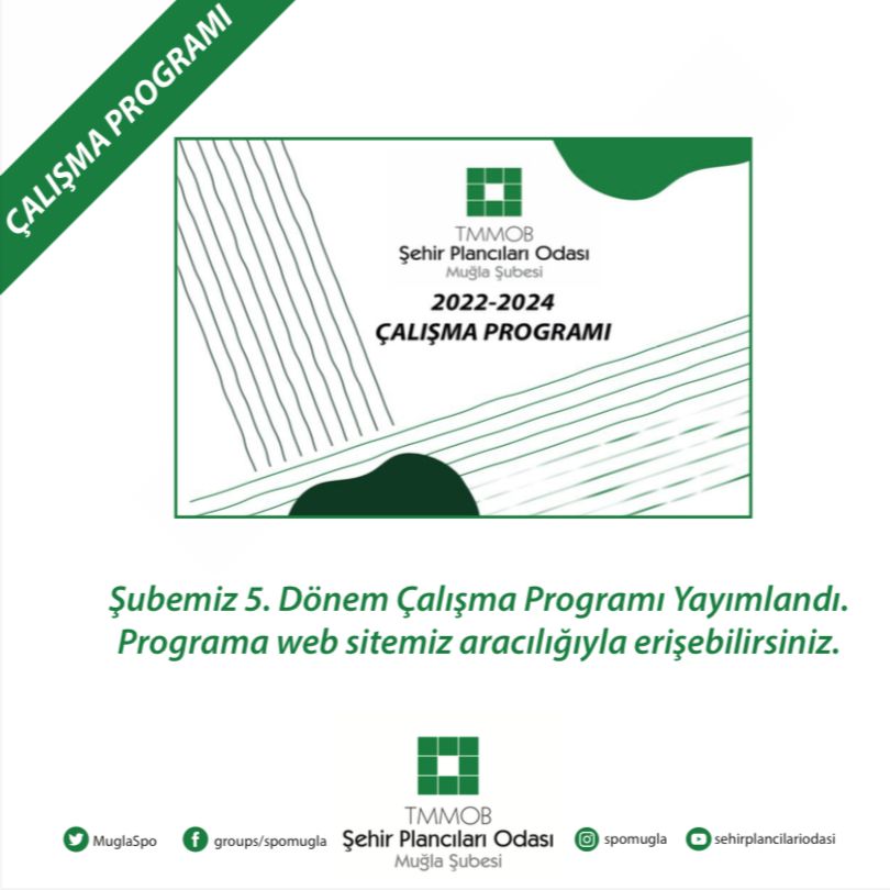 ŞUBEMİZ 5. DÖNEM ÇALIŞMA PROGRAMI YAYIMLANDI.