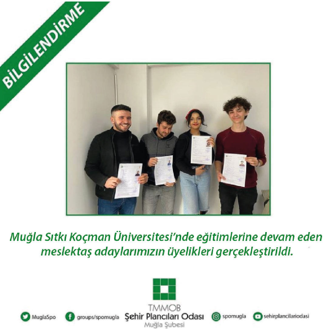 MESLEKTAŞ ADAYLARIMIZIN ÖĞRENCİ ÜYELİKLERİ GERÇEKLEŞTİRİLDİ.