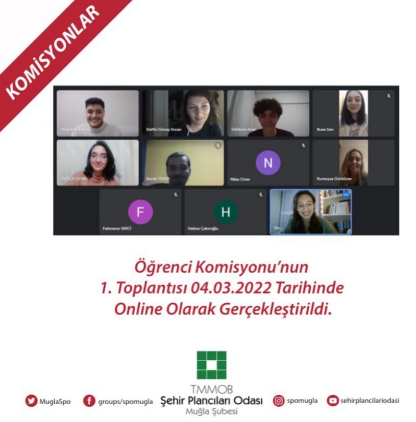 ÖĞRENCİ KOMİSYONU 1. TOPLANTISI