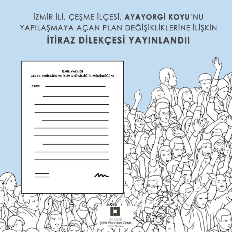 ÇEŞME İLÇESİ, AYAYORGİ KOYUNU YAPILAŞMAYA AÇAN PLAN DEĞİŞİKLİKLERİNE İLİŞKİN İTİRAZ DİLEKÇESİ YAYINLANDI!