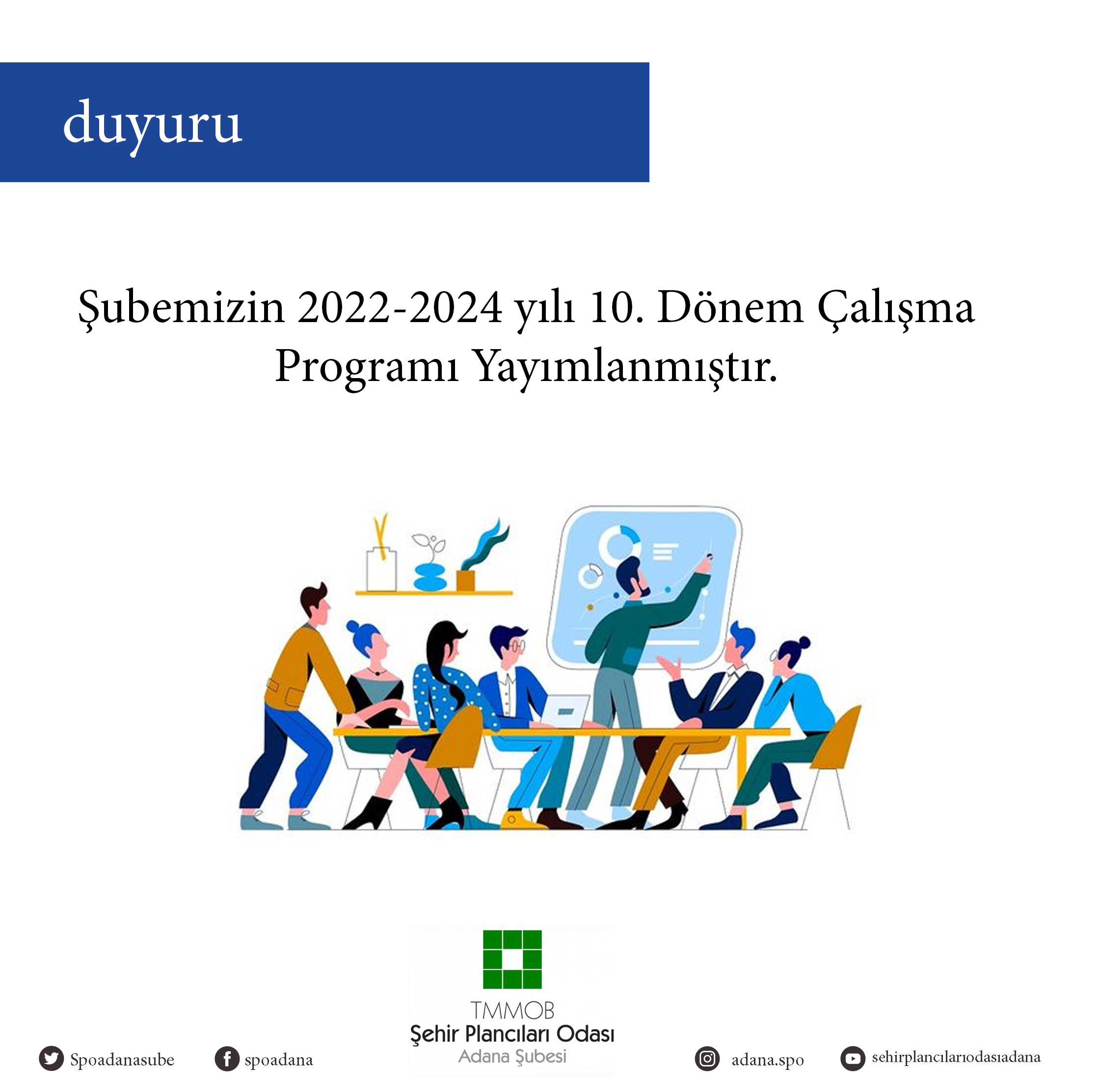 ŞUBEMİZİN 10. DÖNEM ÇALIŞMA PROGRAMI YAYIMLANDI!