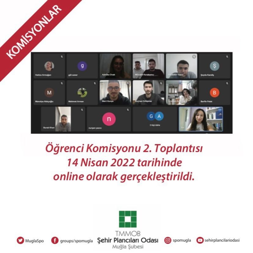 ÖĞRENCİ KOMİSYONU 2. TOPLANTISI