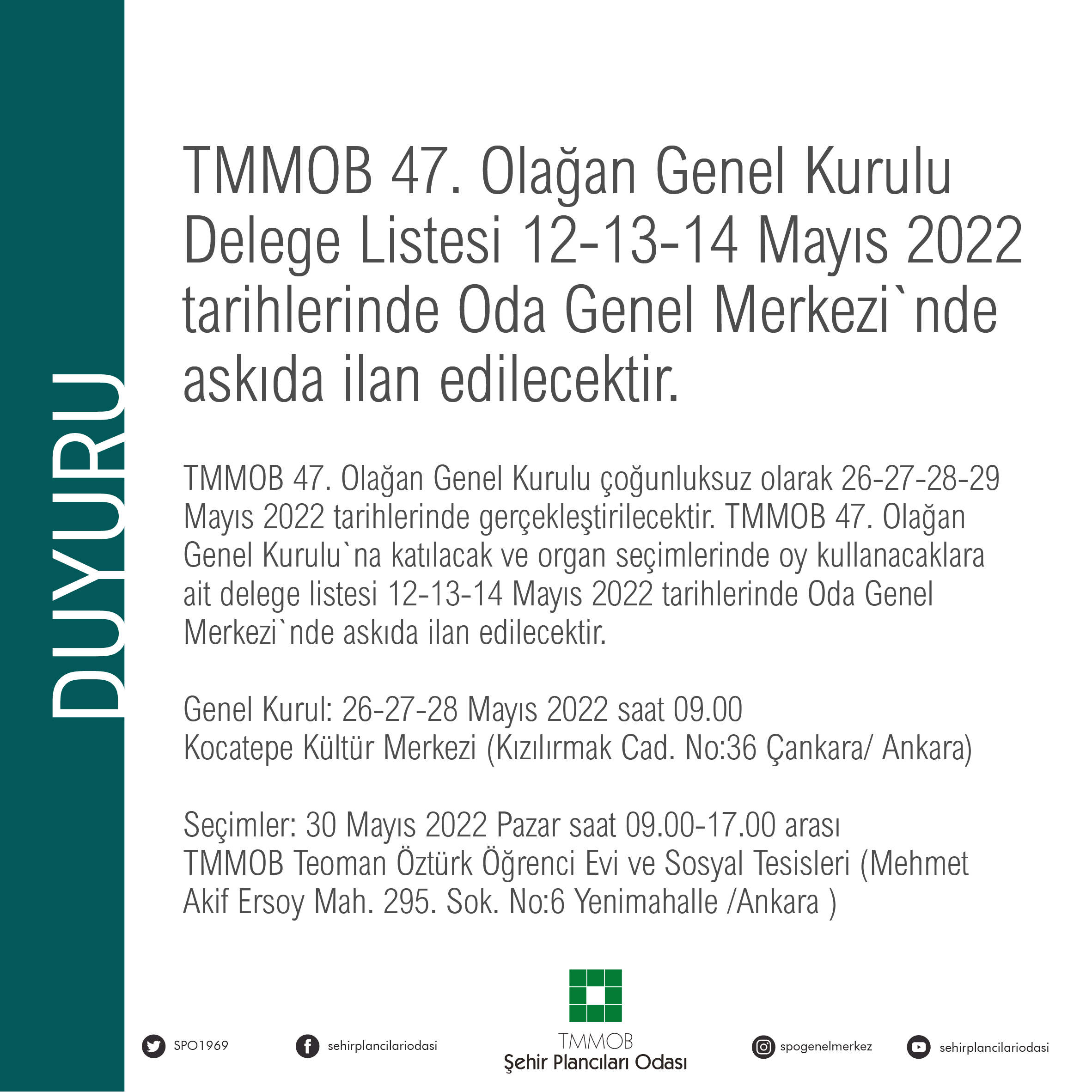 TMMOB 47. OLAĞAN GENEL KURULU