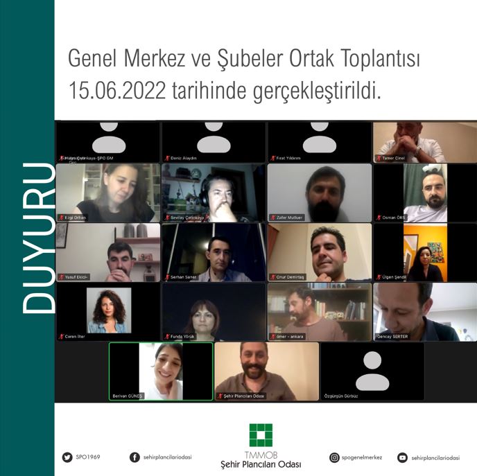 GENEL MERKEZ VE ŞUBELER ORTAK TOPLANTISI 