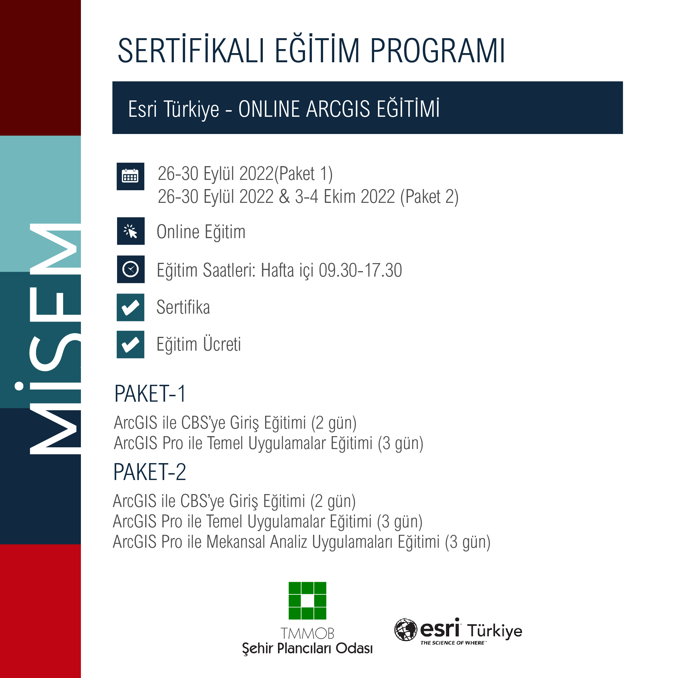 ESRİ TÜRKİYE - ONLİNE ARCGİS EĞİTİMİ