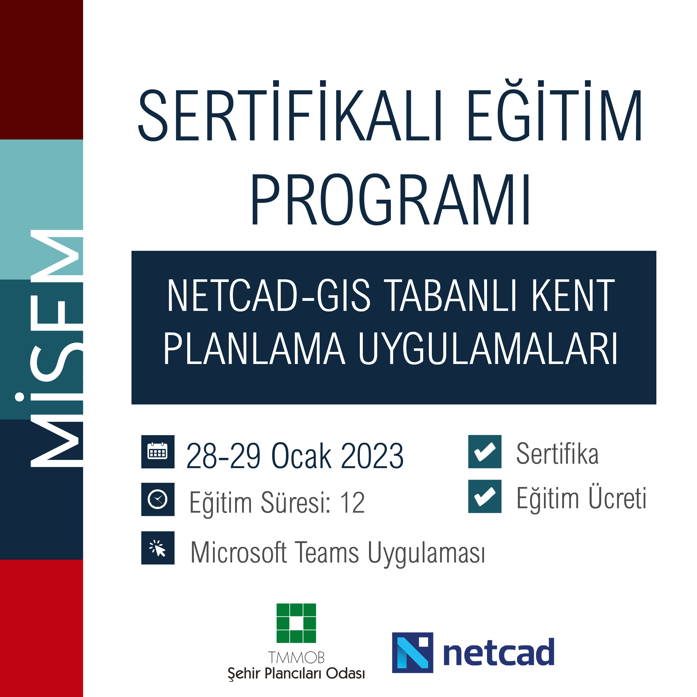 28-29 OCAK 2023 NETCAD EĞİTİMİ
