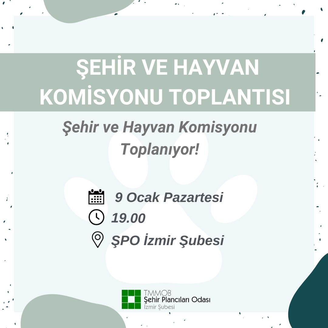 ŞEHİR VE HAYVAN KOMİSYONU TOPLANIYOR 