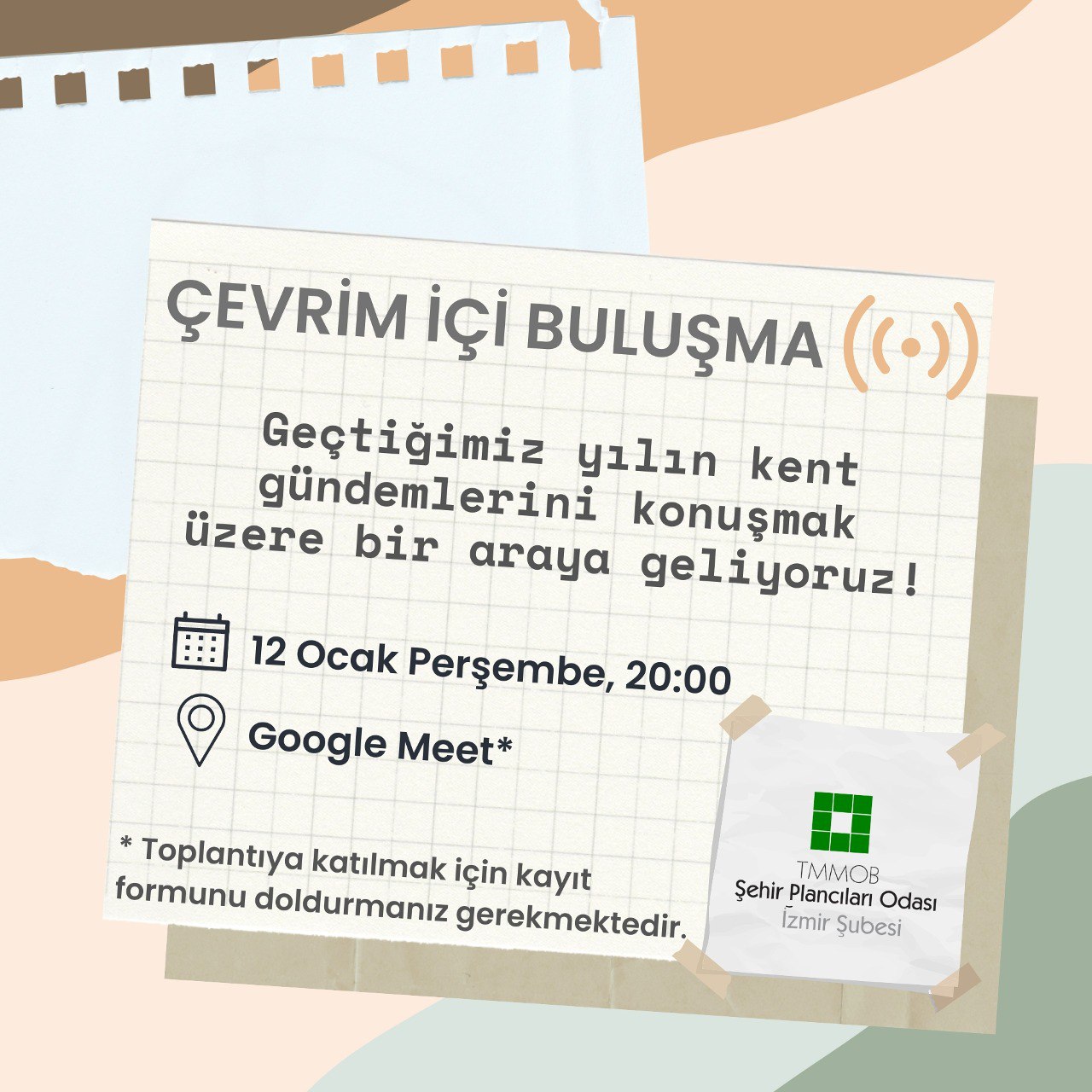 KENT GÜNDEMLERİ İÇİN TOPLANIYORUZ! 