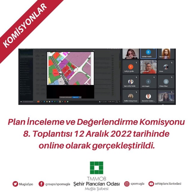 PLAN İNCELEME VE DEĞERLENDİRME KOMİSYONU 8. TOPLANTISI