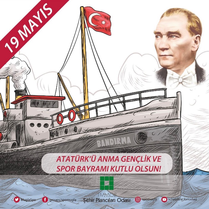19 MAYIS ATATÜRK`Ü ANMA GENÇLİK VE SPOR BAYRAMI KUTLU OLSUN!