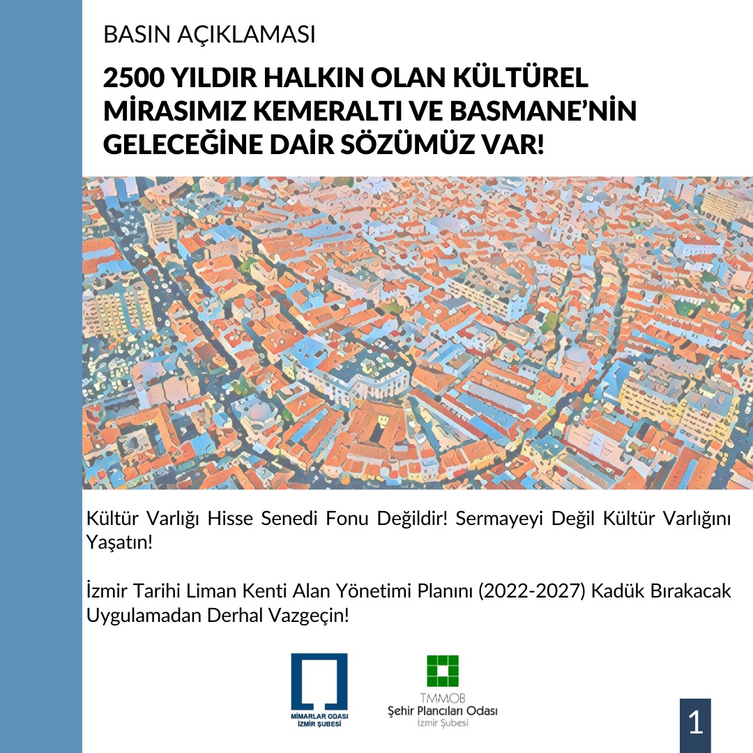 2500 YILDIR HALKIN OLAN KÜLTÜREL MİRASIMIZ KEMERALTI VE BASMANE'NİN GELECEĞİNE DAİR SÖZÜMÜZ VAR!