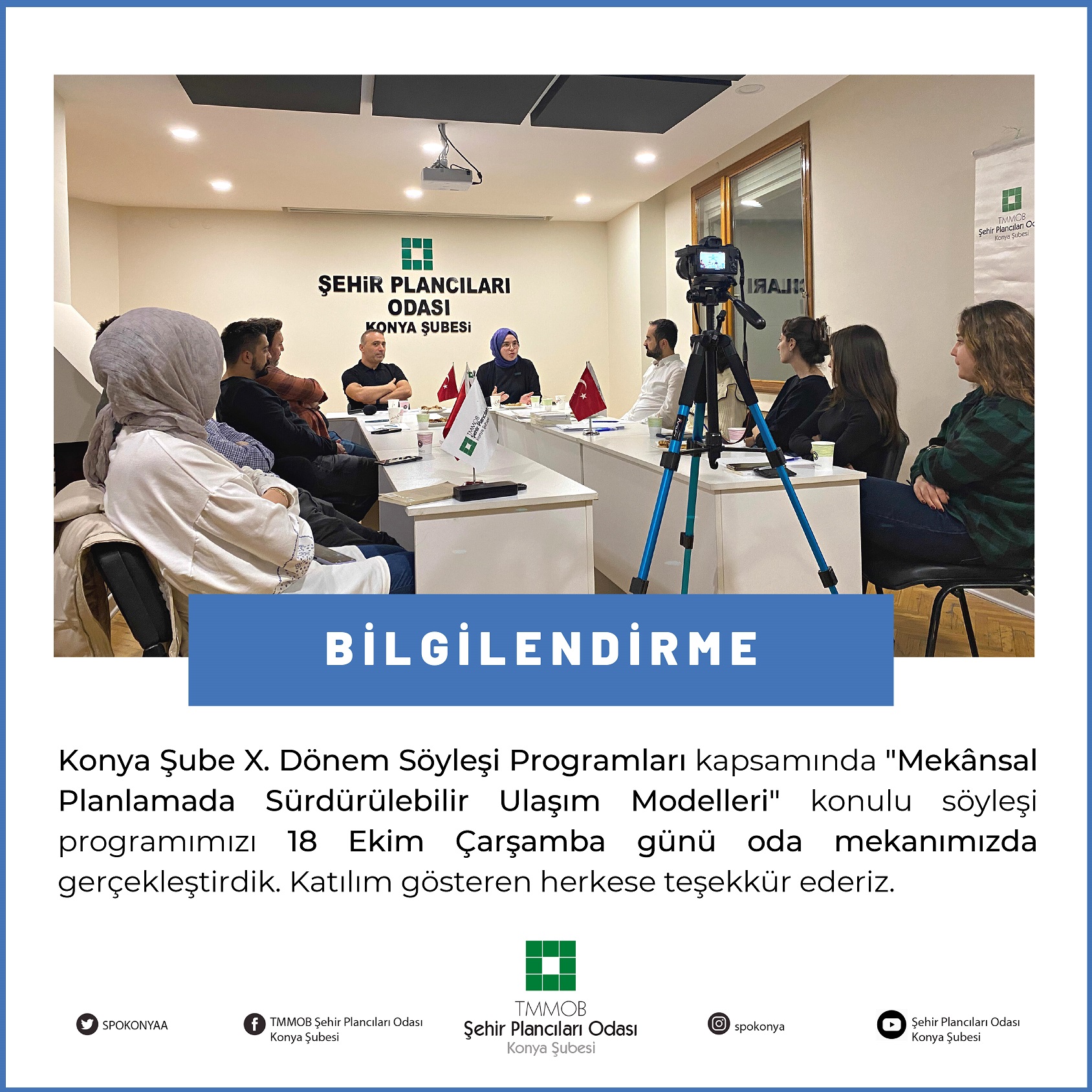 MEKÂNSAL PLANLAMADA SÜRDÜRÜLEBİLİR ULAŞIM MODELLERİ SÖYLEŞİ PROGRAMI