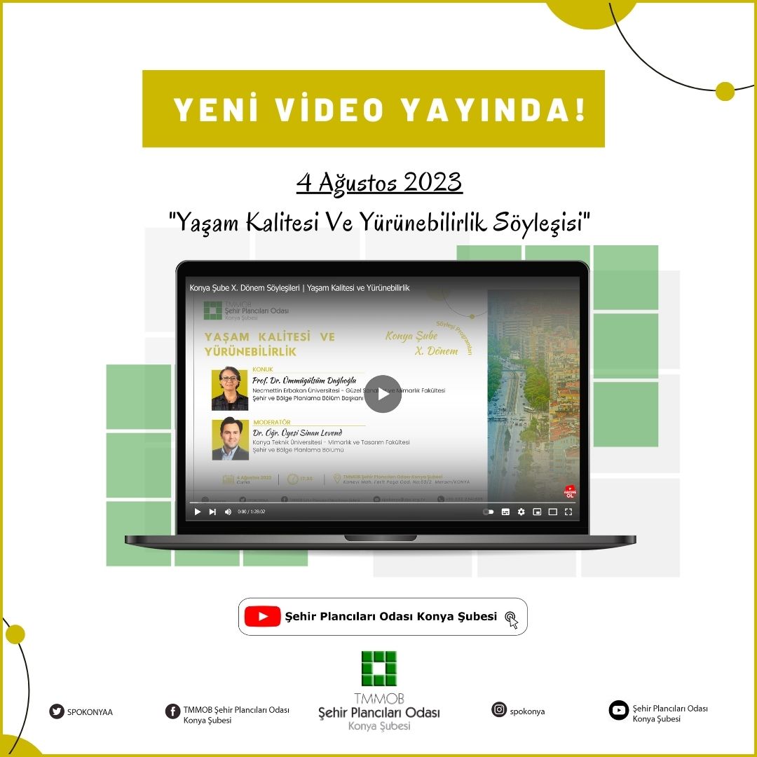 YENİ VİDEO YAYINDA! - YAŞAM KALİTESİ VE YÜRÜNEBİLİRLİK SÖYLEŞİSİ