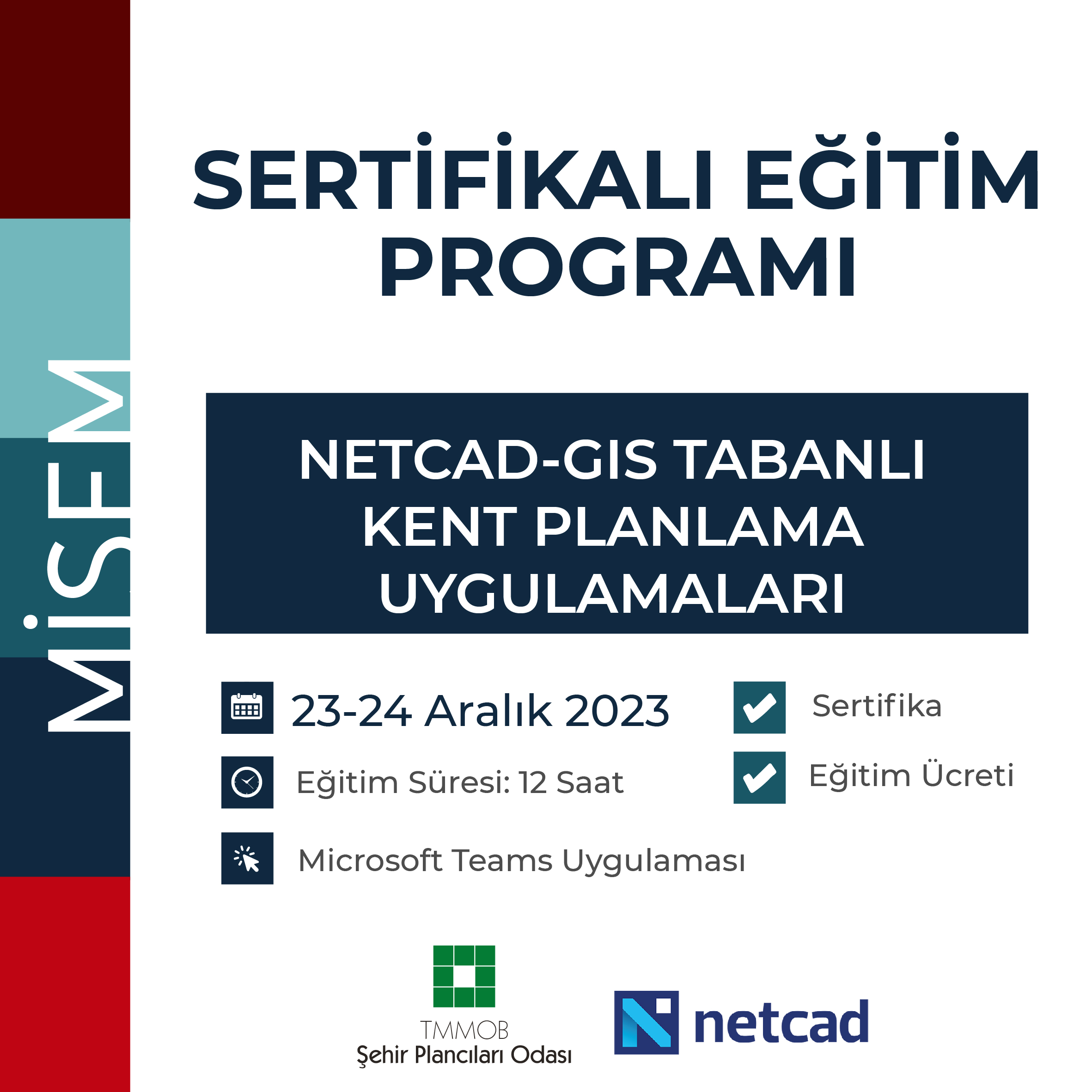 23-24 ARALIK 2023 NETCAD EĞİTİMİ