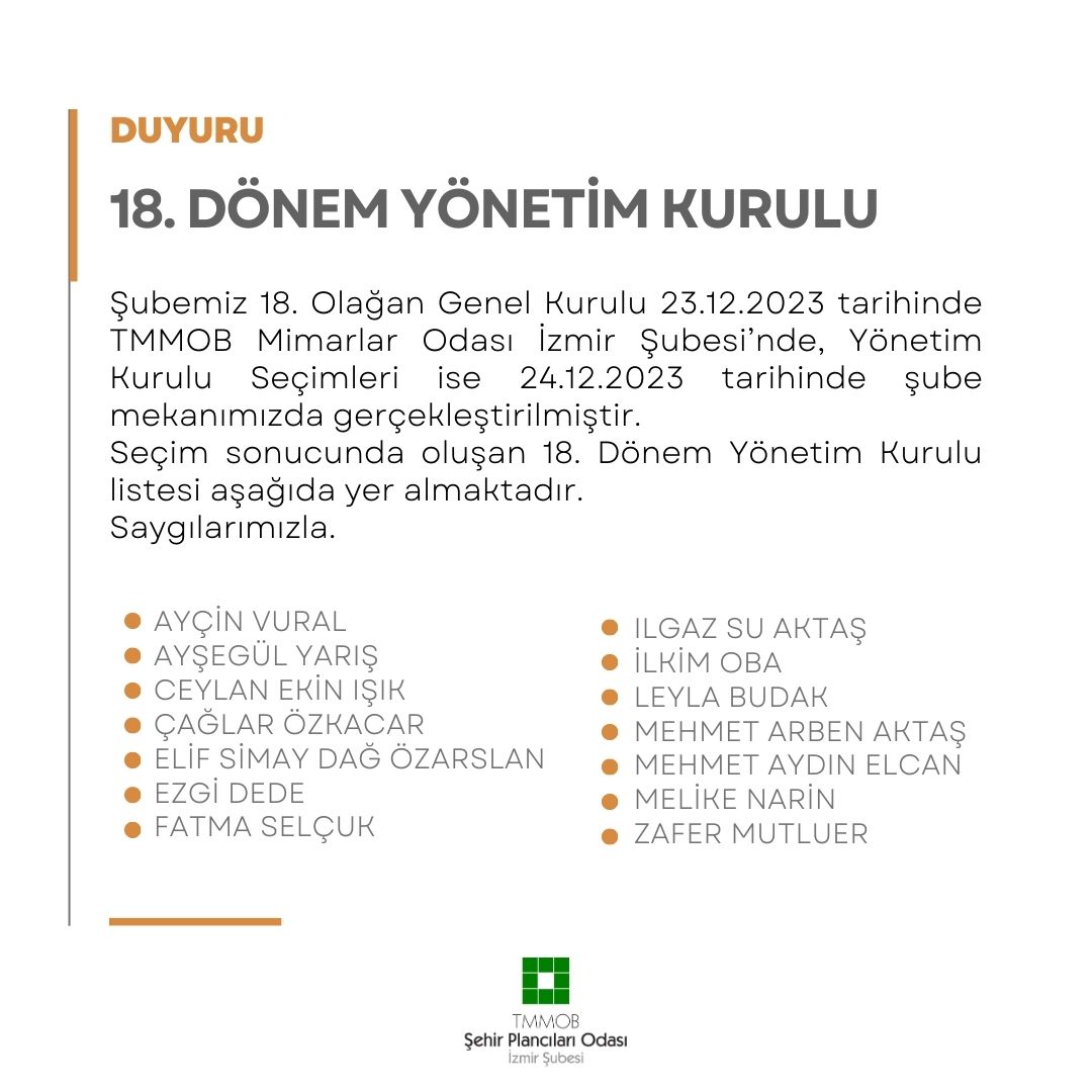 18. OLAĞAN GENEL KURULU TAMAMLANDI