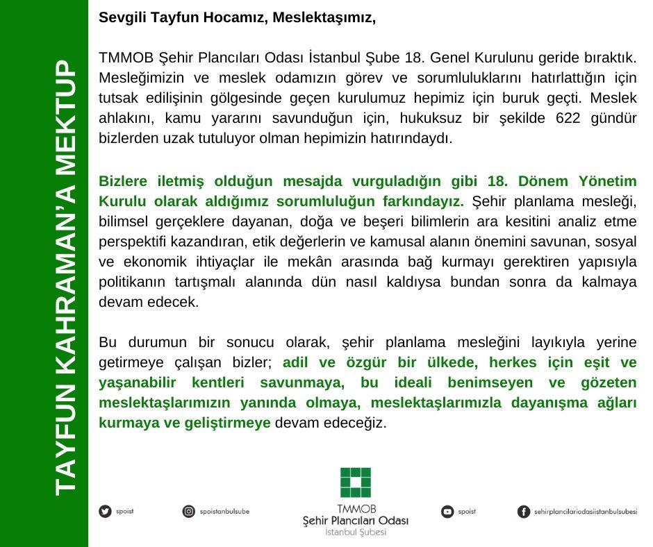 TAYFUN KAHRAMAN`A MEKTUP!