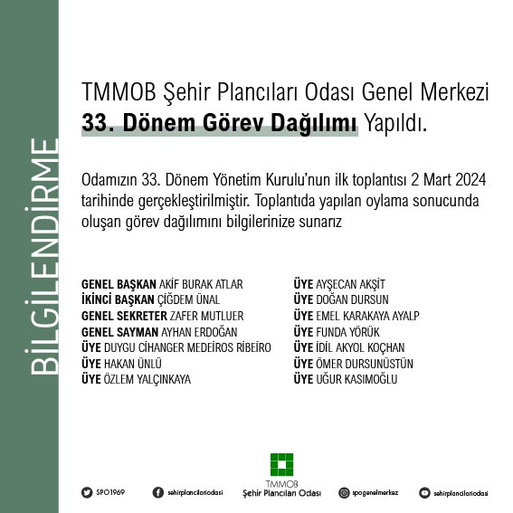 ODAMIZ GENEL MERKEZİ 33. DÖNEM GÖREV DAĞILIMI YAPILDI.