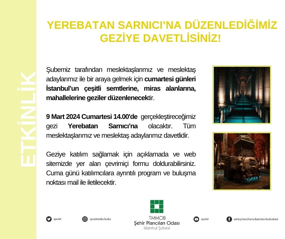 YEREBATAN SARNICI`NA DÜZENLEDİĞİMİZ GEZİYE DAVETLİSİNİZ!
