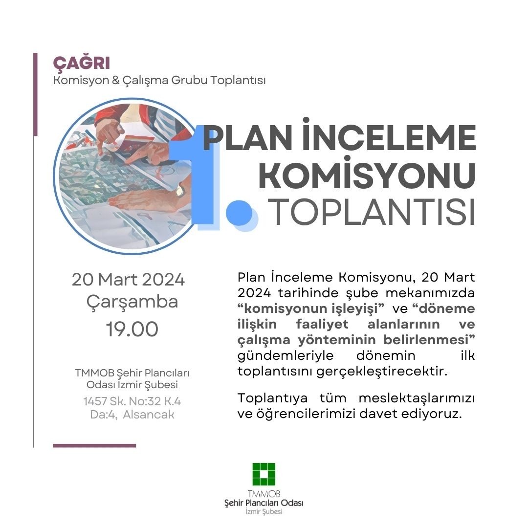 PLAN İNCELEME KOMİSYONU TOPLANIYOR