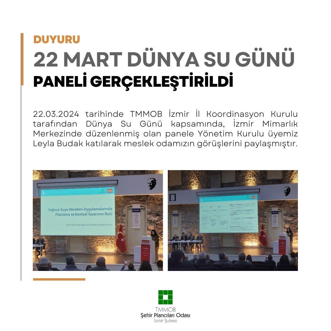 22 MART DÜNYA SU GÜNÜ PANELİ GERÇEKLEŞTİRİLDİ
