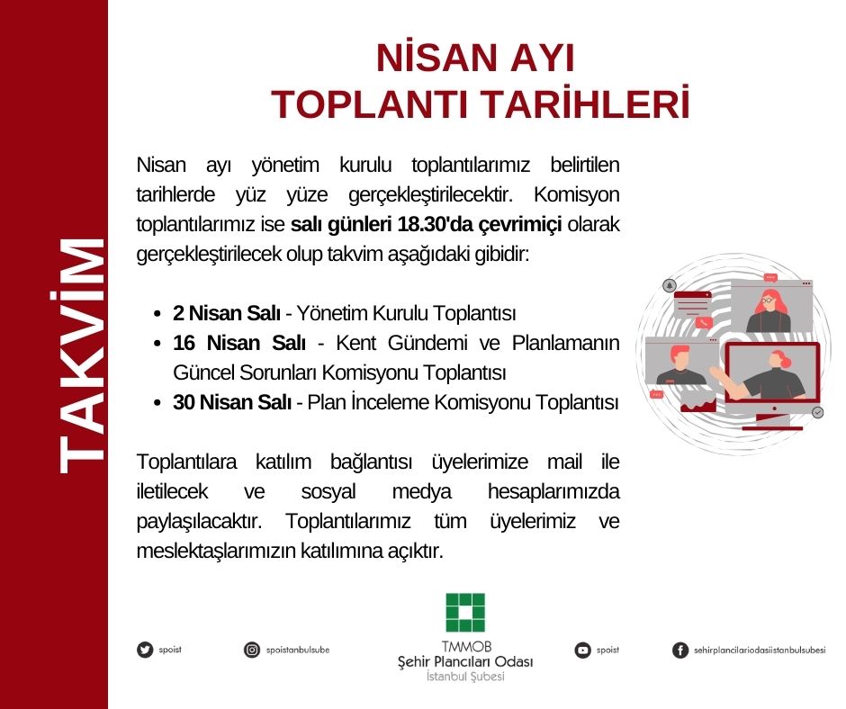 NİSAN AYI TOPLANTI TAKVİMİ