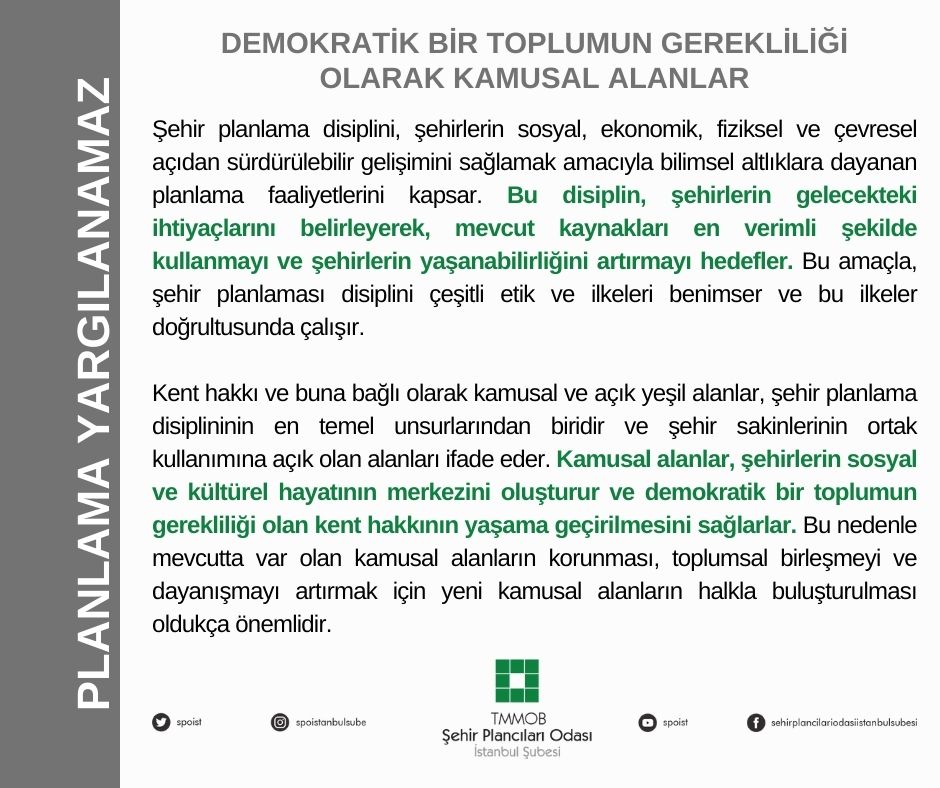 DEMOKRATİK BİR TOPLUMUN GEREKLİLİĞİ OLARAK KAMUSAL ALANLAR
