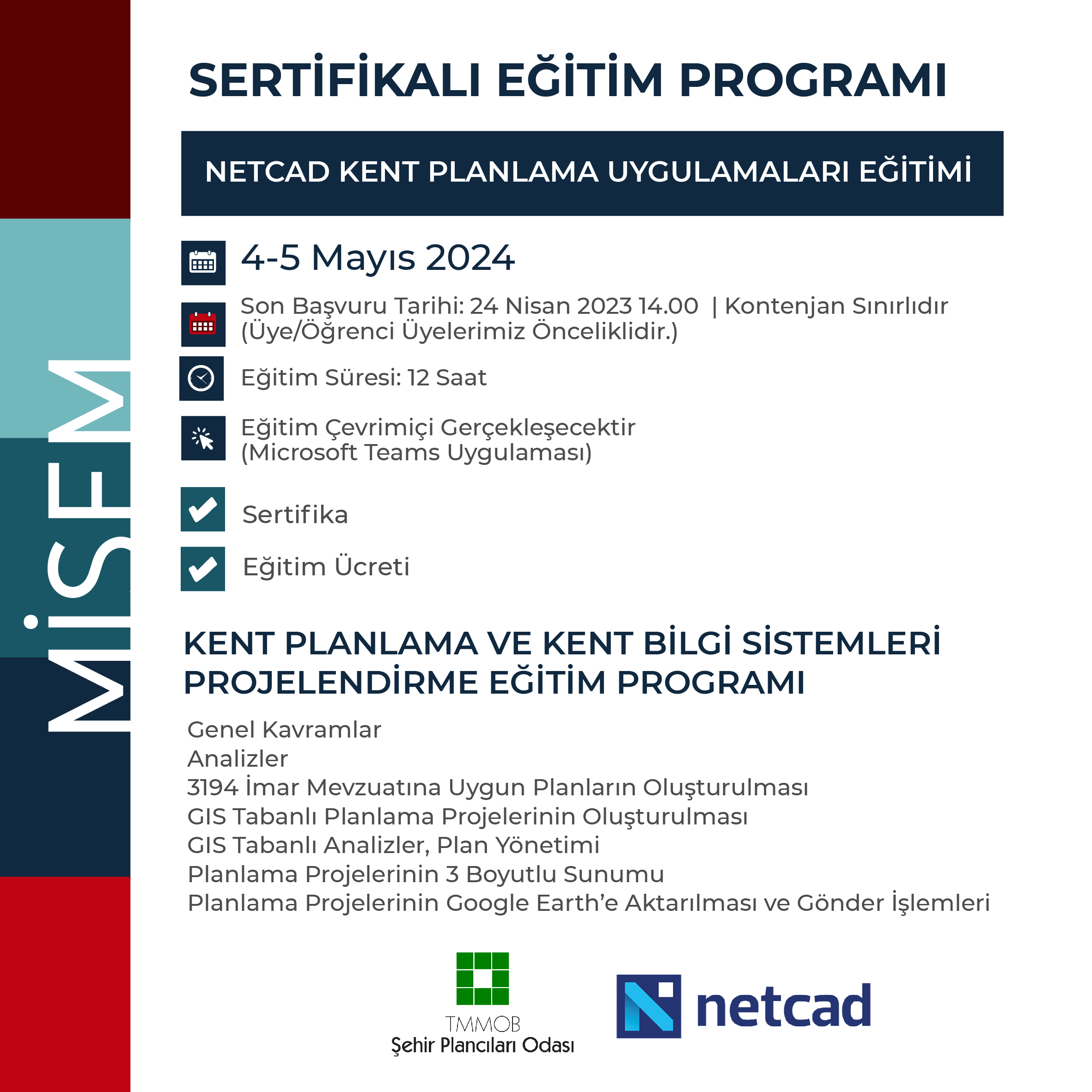 4-5 MAYIS NETCAD EĞİTİMİ