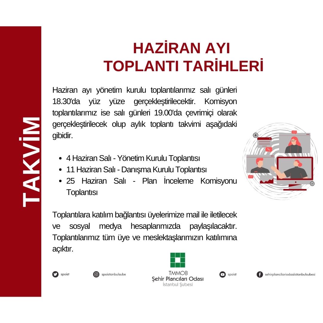 HAZİRAN AYI TOPLANTI TAKVİMİ