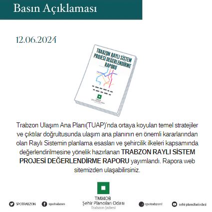TRABZON RAYLI SİSTEM PROJESİ DEĞERLENDİRME RAPORU