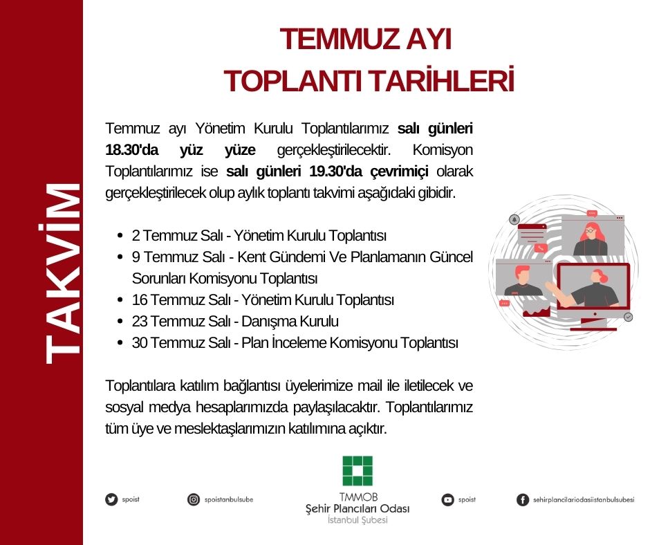 TEMMUZ AYI TOPLANTI TARİHLERİ
