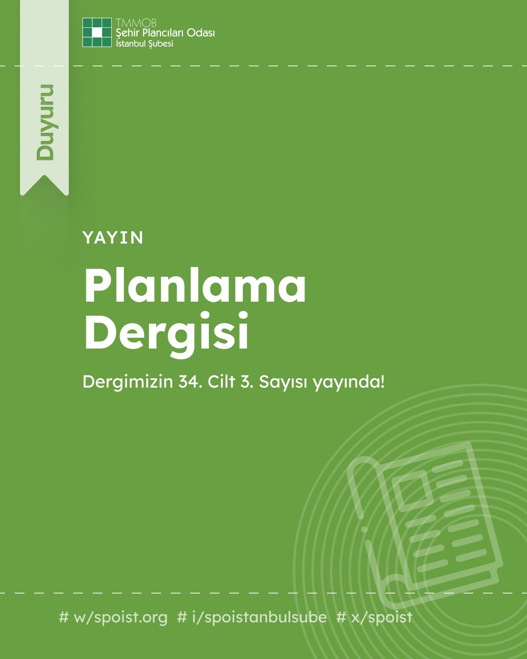 PLANLAMA DERGİSİ YAYINDA!