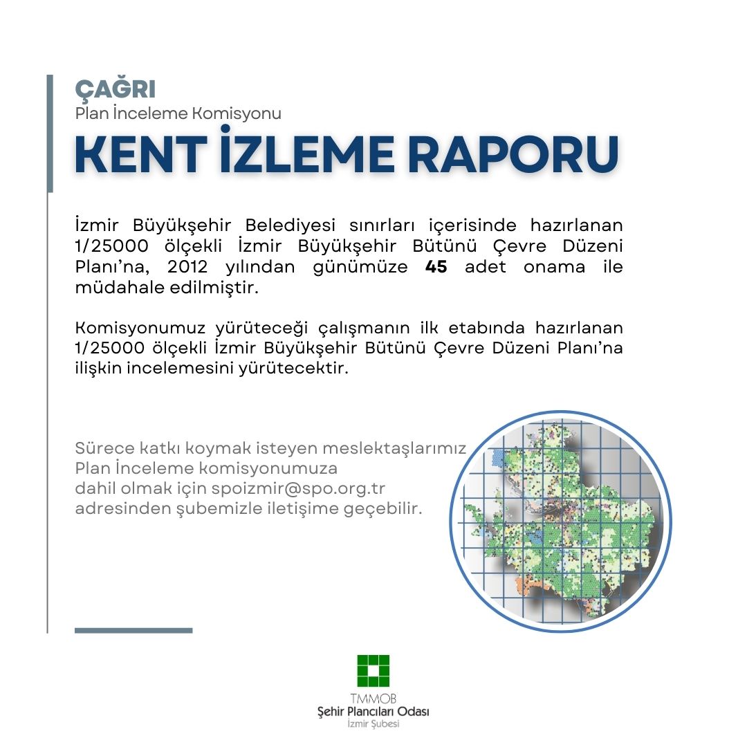 KENT İZLEME RAPORU HAZIRLIK SÜRECİNE ÇAĞRI