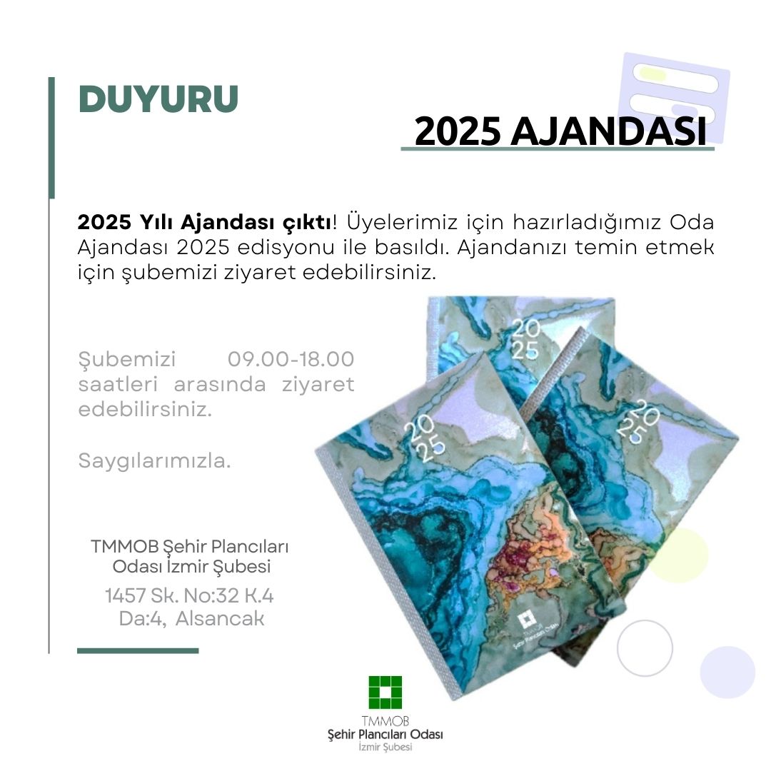 2025 YILI AJANDASI ÇIKTI!