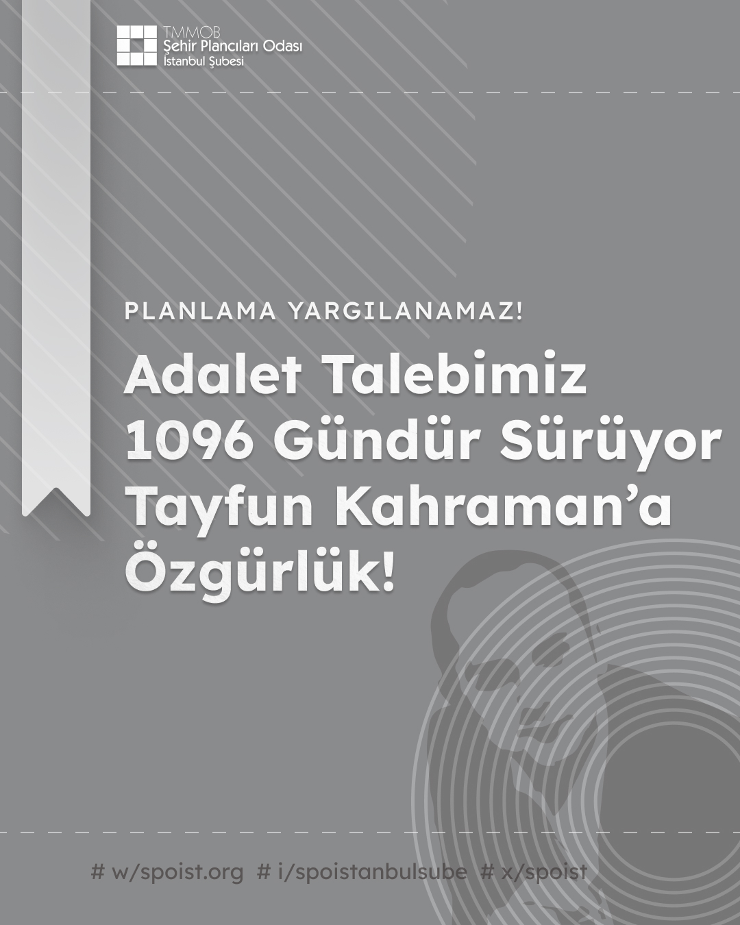ADALET TALEBİMİZ 1096 GÜNDÜR SÜRÜYOR, TAYFUN KAHRAMAN'A ÖZGÜRLÜK!