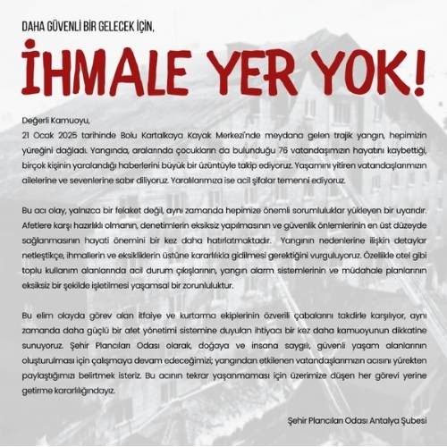İHMALE YER YOK!